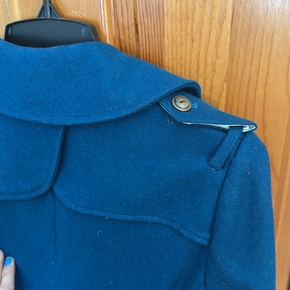 Blue wool coat from Anthropologie - Picture 10 of 12